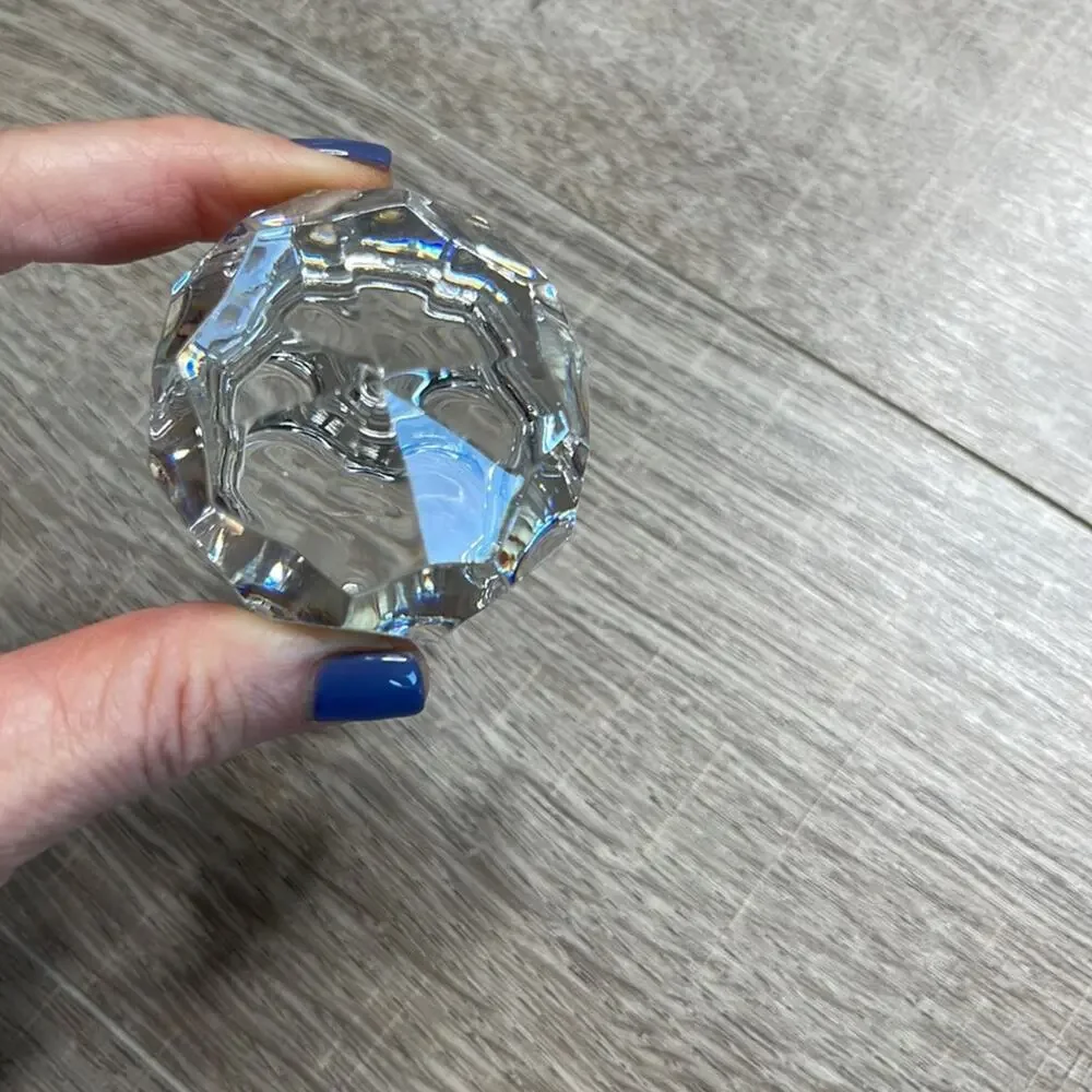 ILLUSIONS Handcut Handblown Samobor Crystal  Decanter Yugoslavia 11.5
